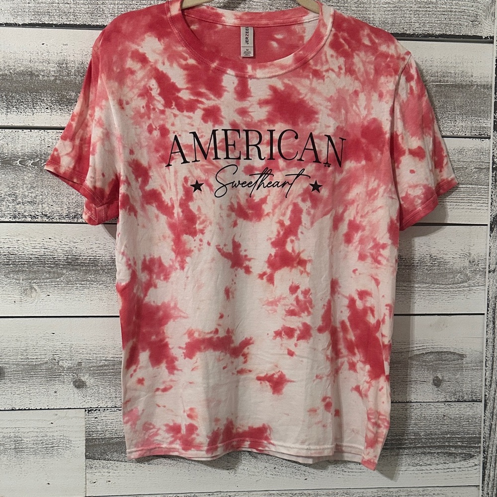 Pink and White Tie-Dye T-Shirt